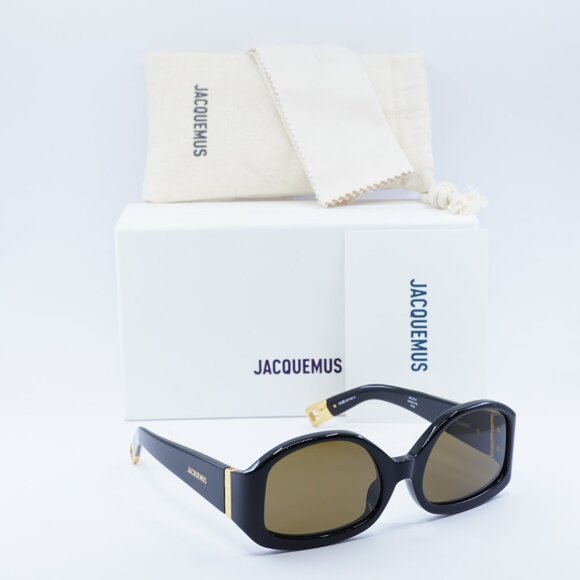Jacquemus COLAPSO JAC/15 C1 Geometric Sunglasses - Black/Brown - Picture 8 of 11